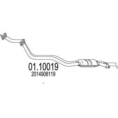 Труба выхлопного газа MTS 01.10019