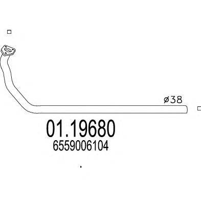 Труба выхлопного газа MTS 01.19680