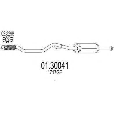 Предглушитель выхлопных газов MTS 01.30041