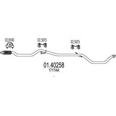 Труба выхлопного газа MTS 01.40258