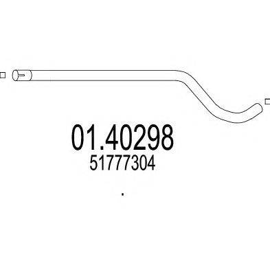 Труба выхлопного газа MTS 01.40298