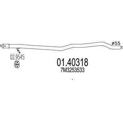 Труба выхлопного газа MTS 01.40318