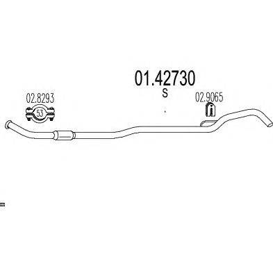 Труба выхлопного газа MTS 01.42730