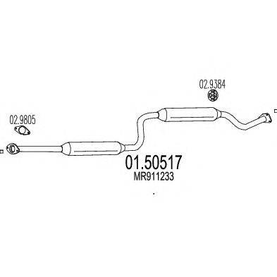 Средний глушитель выхлопных газов MTS 01.50517