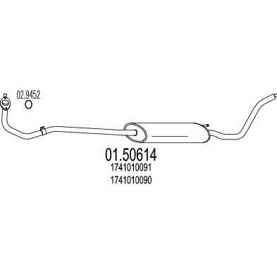 Средний глушитель выхлопных газов MTS 01.50614