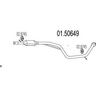 Средний глушитель выхлопных газов MTS 01.50649