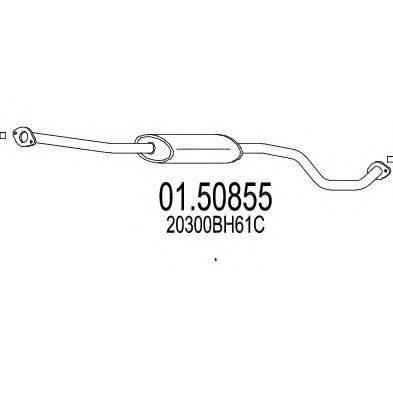 Средний глушитель выхлопных газов MTS 01.50855