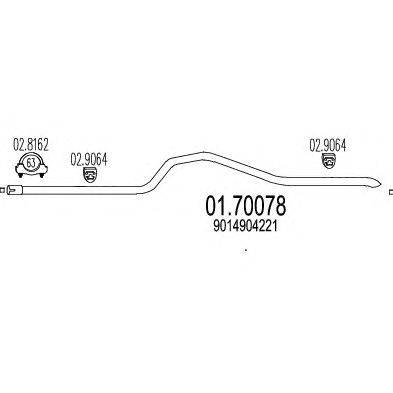 Труба выхлопного газа MTS 01.70078