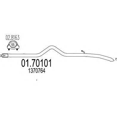 Труба выхлопного газа MTS 01.70101