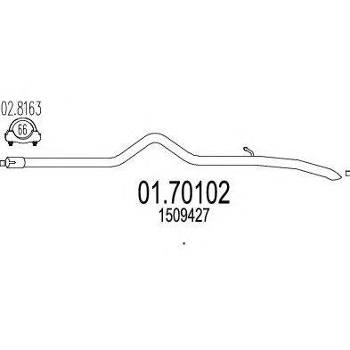 Труба выхлопного газа MTS 01.70102