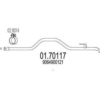 Труба выхлопного газа MTS 01.70117