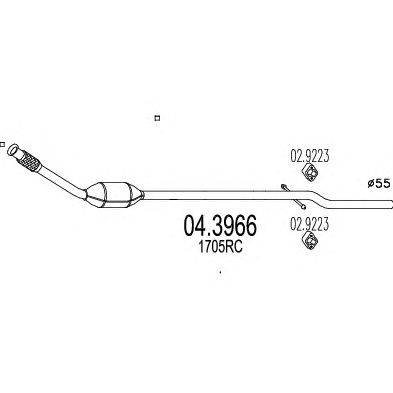 Катализатор MTS 04.3966