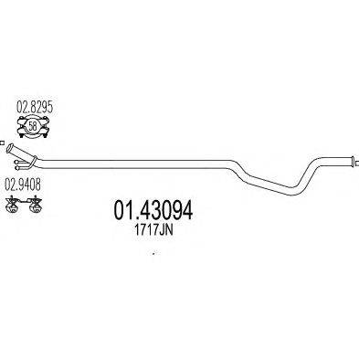 Труба выхлопного газа MTS 01.43094