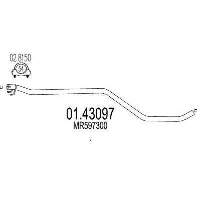Труба выхлопного газа MTS 01.43097