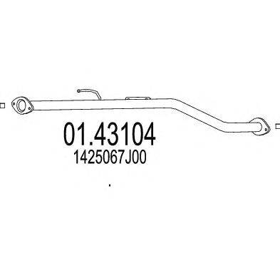Труба выхлопного газа MTS 01.43104