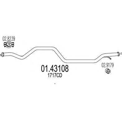 Труба выхлопного газа MTS 0143108