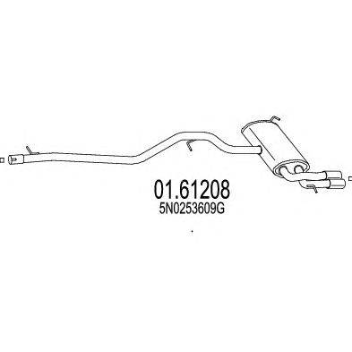 Глушитель выхлопных газов конечный MTS 01.61208
