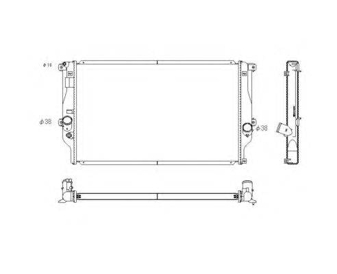 Радиатор, охлаждение двигателя NRF 53769