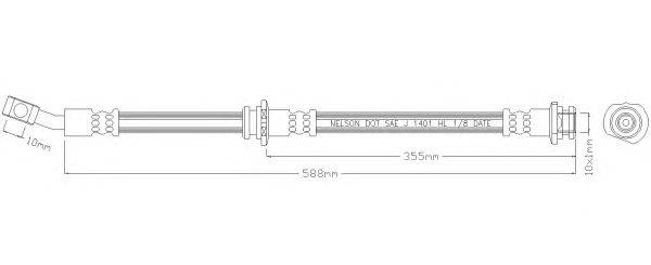 Тормозной шланг SPIDAN 340597