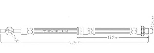 Тормозной шланг SPIDAN 340255