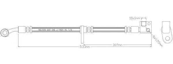 Тормозной шланг SPIDAN 340235