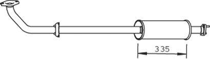 Предглушитель выхлопных газов DINEX 36328