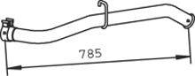 Труба выхлопного газа DINEX 36615