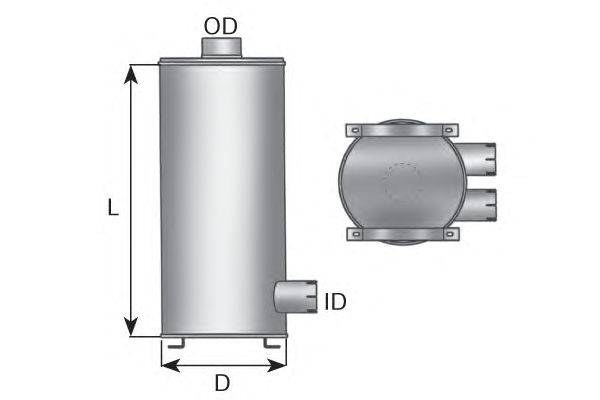 Средний / конечный глушитель ОГ DINEX 88330