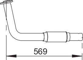 Труба выхлопного газа DINEX 62101