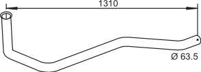 Труба выхлопного газа DINEX 64130