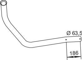 Труба выхлопного газа DINEX 64232