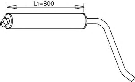 Средний / конечный глушитель ОГ DINEX 64393