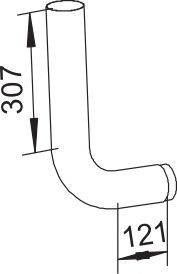 Труба выхлопного газа DINEX 64735
