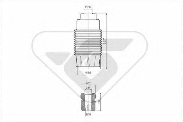 Пылезащитный комилект, амортизатор HUTCHINSON KP002