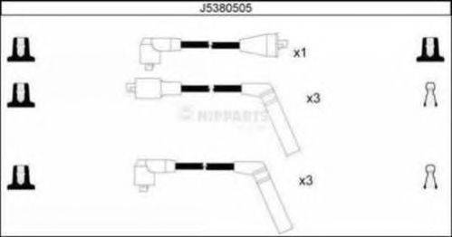 Комплект проводов зажигания NIPPARTS J5380505