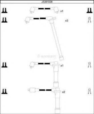 Комплект проводов зажигания NIPPARTS J5381008