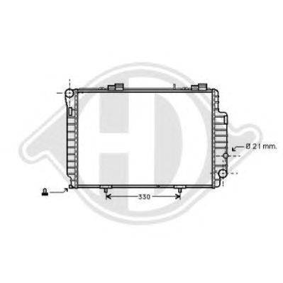 Радиатор, охлаждение двигателя DIEDERICHS 8121177