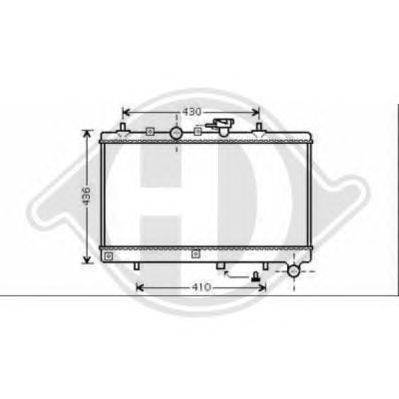 Радиатор, охлаждение двигателя DIEDERICHS 8654105