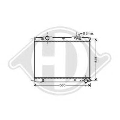 Радиатор, охлаждение двигателя DIEDERICHS 8658505