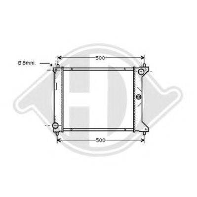 Радиатор, охлаждение двигателя DIEDERICHS 8701905