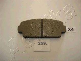 Комплект тормозных колодок, дисковый тормоз ASHIKA 50-02-259