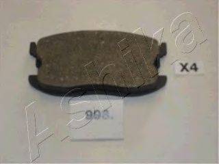 Комплект тормозных колодок, дисковый тормоз ASHIKA 50-09-998