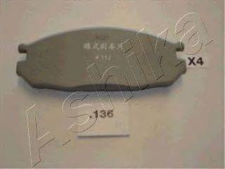 Комплект тормозных колодок, дисковый тормоз ASHIKA 51-01-136