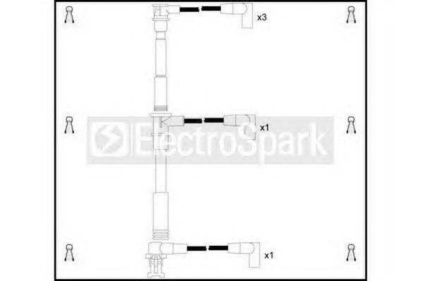 Комплект проводов зажигания STANDARD OEK385