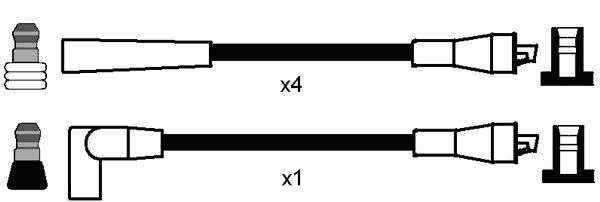 Комплект проводов зажигания NGK 7216