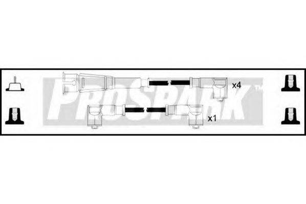 Комплект проводов зажигания STANDARD OES995