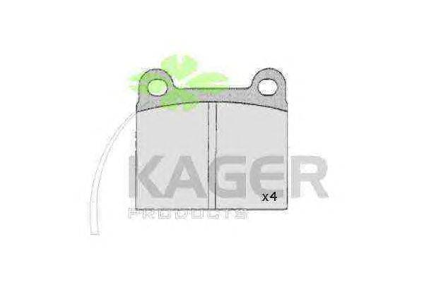 Комплект тормозных колодок, дисковый тормоз KAGER 350366