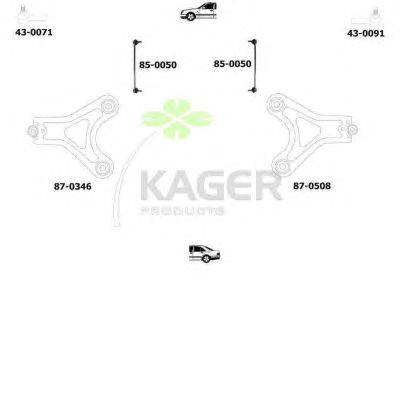 Подвеска колеса KAGER 800205