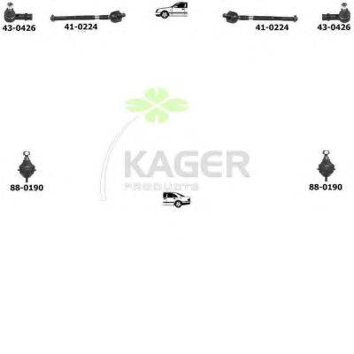 Подвеска колеса KAGER 800493