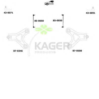 Подвеска колеса KAGER 800940